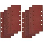 20 feuilles abrasives 93 x 185 mm perfor�es 8 trous papier abrasif assorti pour bois m�tal crochet et ...