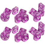 20 d�s num�riques transparents � 10 faces, jeu de d�s pour l'apprentissage des math�matiques, jeux de ...