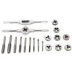 20 pcs outil pour tarauder, tarauds et fili�res, filetage extracteurs de vis, m3 - m12 en acier, avec ...