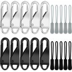 20 pcs tirette fermeture eclair tirette de remplacement zip fermeture eclair 2 styles pour v�tements ...