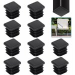 20 pi�ces bouchons de tube carr� 20 20mm embout de tube carr� bouchons de tube carr� en plastique noir ...