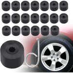20 pi�ces cache boulon noir pour jantes voiture vw golf �crou roue