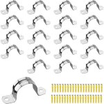Vurahome - 20 pi�ces collier de serrage de 25 mm collier de fixation en acier inoxydable anneau de raccordemen ...