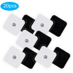 20 pi�ces �lectrodes de massage 5x5cm pour th�rapie physique, patchs adh�sifs de stimulation musculaire ...