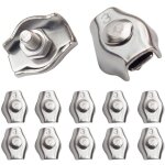 20 pi�ces pince c�ble m�tallique serre - c�ble acier m3 wire rope clips pour c�ble d?acier 1, 5mm - 3 ...