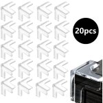 20 pi�ces protection d'angle de table en forme de t, transparent non toxique doux protection coin de ...