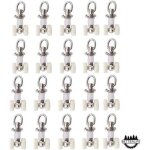 Rhg 20 pi�ces rouleaux de rail planeur de voie de rideau plastique twin � roulettes en alliage d'aluminium ...