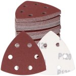 20 pi�ces de tampons triangulaires � poncer, papier abrasif d�tail grain 60, papier de verre � bande ...
