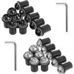 20 pi�ces vis carenage moto, avec cl� de montage, �quip�s d'un anneau en caoutchouc, vis fixation carenage, ...