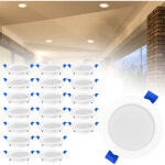 20 x 5w spots led encastrables luminaire spot plafond encastré aluminium pour la salle de bain cuisine ... 20 x 5w spots led encastrables luminaire spot plafond encastré aluminium pour la salle de bain cuisine ...
