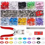 200 pcs snap fasteners set creux solides boutons - snap mtal boucle anneau snap snap attaches couture ...