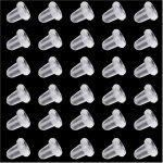 200 pi�ces de bouchons d'oreille en silicone transparent, bouchons de boucle d'oreille, boucles de s�curit� ...