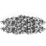 200 pi�ces de clous � pieds plats argent�s pour bricolage maroquinerie, accessoires de fabrication de ...