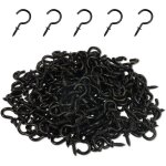 200 pi�ces crochets � visser noir, 1 / 2 pouce piton � visser, crochets � vis en m�tal, petit crochet ...