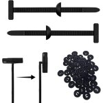 200 pi�ces nouveau attache cable, r�utilisable universelle collier de serrage plastique, autobloquantes ...