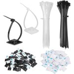 200 pi�ces serre - c�bles, attache cable adhesif en plastique, embase adhesive, pour la gestion des c�bles ...