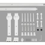 Sifree� 200cm porte placard coulissante, porte coulissante, rail porte coulissante, roulette porte coulissante ...