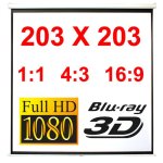203cm cran de projection 110' projecteur d'cran  rouleau projecteur home cinma 1:1