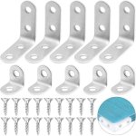 20pcs 90 degrs querre d'angle bretelles, support d'angle droit brace en acier inoxydable en forme de ...
