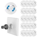 20pcs cache prise b�b� fran�ais - r�volutionnaire protections �lectrique m�canisme tournant adh�sif 3m ...