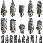 20pcs fraise carbure, ensemble de fraises rotatives en acier au tungst�ne, taille 1 / 8', pour le travail ...