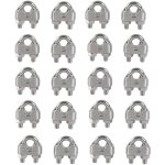 20pcs m4 serre - c�bles etrier u boulon clip de c�ble 304 acier inoxydable selle de pince de c�ble c�ble ...