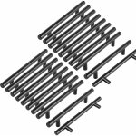 20pcs poignee meuble noir poign�e de meuble cuisine noir t poign�es placard tiroir noir entraxe 128 mm ...