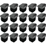 20x embout de tube rentrant carr� inclin� � ailettes antid�rapant en peld cache tuyau pied meuble chaise ...