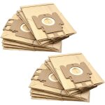 20x sacs compatible avec miele meteor h, hs aspirateur - papier, type k, 21cm x 13, 2cm, couleur sable ...