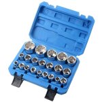 21 pcs jeu de douiles 12 pans 1 / 2 8 - 36mm, cl� � douille 12 pans 1 / 2 jusqua 36mm acier cr - v, avec ...
