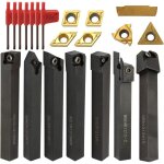 21pcs 12mm porte - outil de tournage tournage en carbure en carbone avec cl�s pour outil de tour (7 barres ...