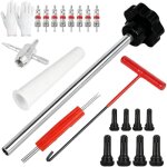 22 pi�ces valve pneu voiture remover, kit de r�paration de valve de pneu, demonte obus valve, extracteur ...