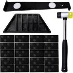 23 pi�ces kit pose parquet stratifi�, outil installation sol flottant avec 20 cales, barre de traction, ...