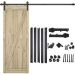 Axhup - 230cm quincailleri kit de rail pour porte coulissante ensemble industriel pour porte suspendue ... Axhup - 230cm quincailleri kit de rail pour porte coulissante ensemble industriel pour porte suspendue ...