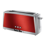 23250 - 56 - grille - pain luna - technologie fast toast - rouge solaire - russell hobbs