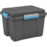 237440 bo�te de rangement scubba empilable (l x h x p) 495 x 340 x 390 mm gris - bleu, noir 1 pc(s) - ...
