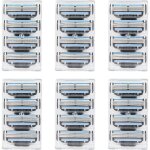 24 lames de rasoir, recharges compatibles avec le manche mach 3, triple lame, conception anti - obstruction, ...
