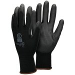 24 paires de gants de travail en pu - taille 9 - l - couleur noir - Élastique - protection usages multiples ... 24 paires de gants de travail en pu - taille 9 - l - couleur noir - Élastique - protection usages multiples ...