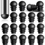 24 pi�ces) bouchons d'extr�mit� ronds avec inserts de tube en plastique de diam�tre ext�rieur de 15. ...