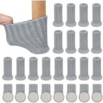 24 pi�ces coussinet souple antid�rapant pour pieds de table, chaussettes de chaise �lastiques de protection ...