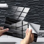24 pi�ces rectangle adh�sive d�corative � carreaux pour salle de bains et cuisine stickers carrelage, ...