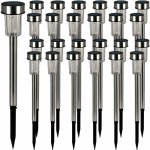 24x lampe solaire led clairage extrieur jardin lumire rechargeable inox