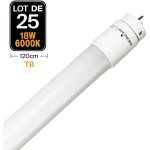 Europalamp - 25 tubes neon led 18w 120cm t8 blanc froid 6000k gamme pro