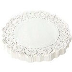 250 napperons ronds en papier dentelle pour la pr�sentation de g�teaux et desserts (16, 5 cm)