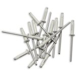 250 rivets trigrip de 4 x 20 blancs pour plaques mineralogiques