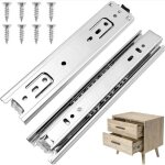 25cm - 1 paire glissi�re pour tiroir coulisse � billes extension compl�te avec vis capacit� de charge ...