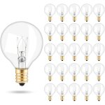 25pcs g40 ampoules de rechange e12 mini globe pour guirlande lumineuse ext�rieure, 7w vintage claires ...