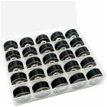25pcs noir pr�rembobin� fil de bobine pour brother / babylock / janome / kenmore / singer machine