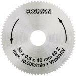 Proxxon - 28011 lame de scie circulaire au carbure 50 x 10 x 0. 5 mm nombre de dents: 80 1 pc(s)