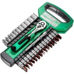 29pcs 1 / 4 'drive socket kit de cl� � cliquet, outil m�canique poign�e � cliquet r�versible pour r�paration ...